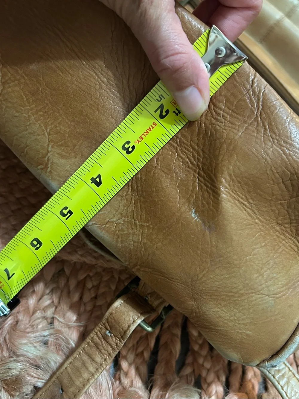 Leather Men's Backpack Tan Made in Columbia Soft